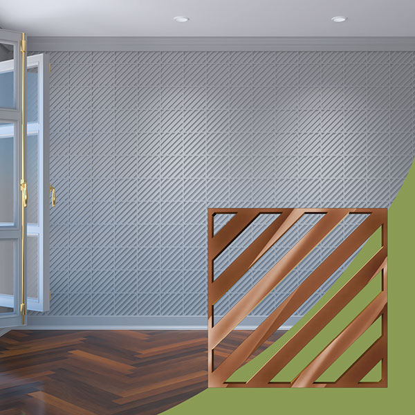 Ekena Millwork WALA08X08X0125RTWBR