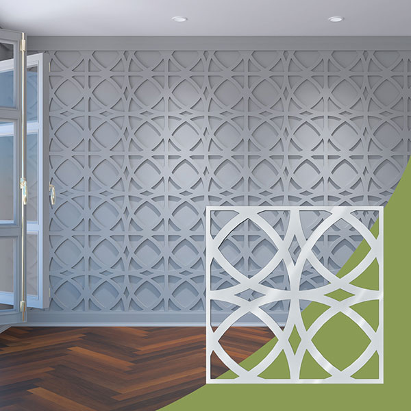 Ekena Millwork WALA24X24X0125FLTWH