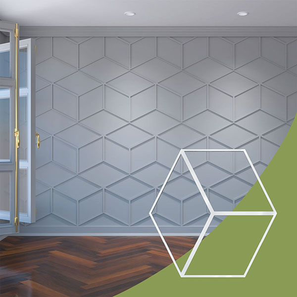 Ekena Millwork WALA24X24X0125PBLWH