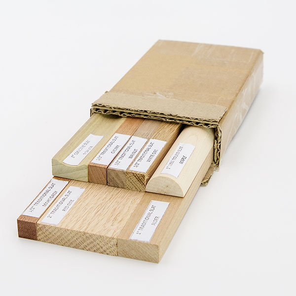 SAMPLE - AmeriCraft Slat Wall Kit, 4"W x 1 1/2"H x 6 1/2"L (Includes all styles and wood species)