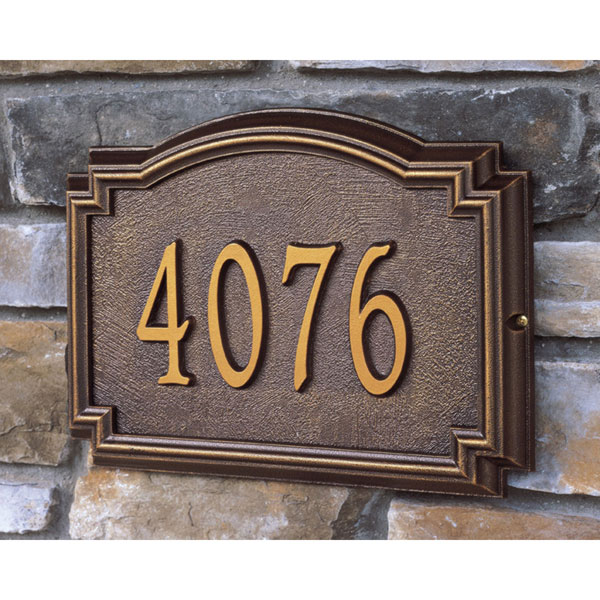 Whitehall Rochelle Petite Address Marker Personalized Plaque in 17 Color Choices 