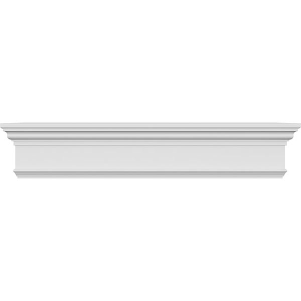 Endurathane Craftsman Crosshead With Bottom Trim, And Egg & Dart Trim, 34" Bottom Width X 38" Top Width X 7 1/4"H X 1"P, Factory Primed