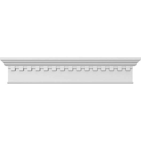 Endurathane Craftsman Crosshead With Bottom Trim, And Egg & Dart Trim, 34" Bottom Width X 38" Top Width X 7 1/4"H X 1"P, Factory Primed - View #10