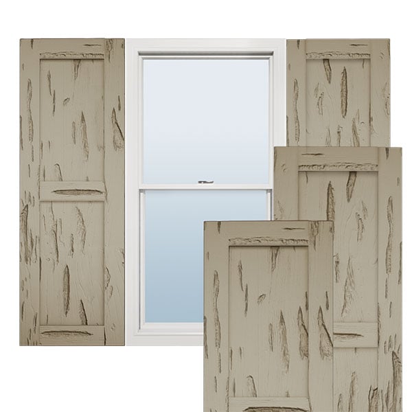 Ekena Millwork SHUFP18X64PCPR 18Inch W x 64Inch H Rustic Two Equal