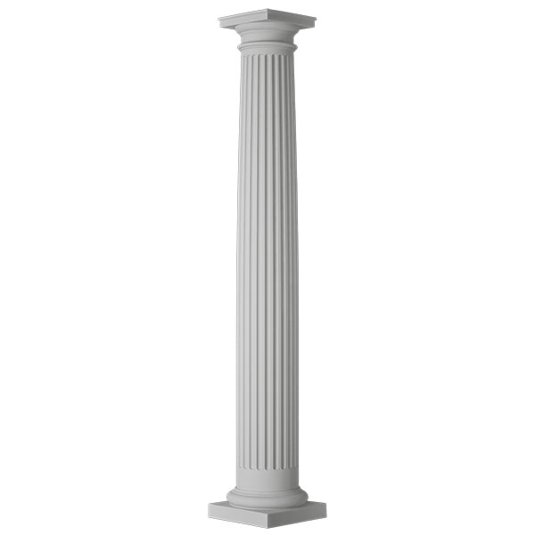 Ekena Millwork ES0809DTFSATUTU 8-Inch Dia. x 9'H Endura-Stone