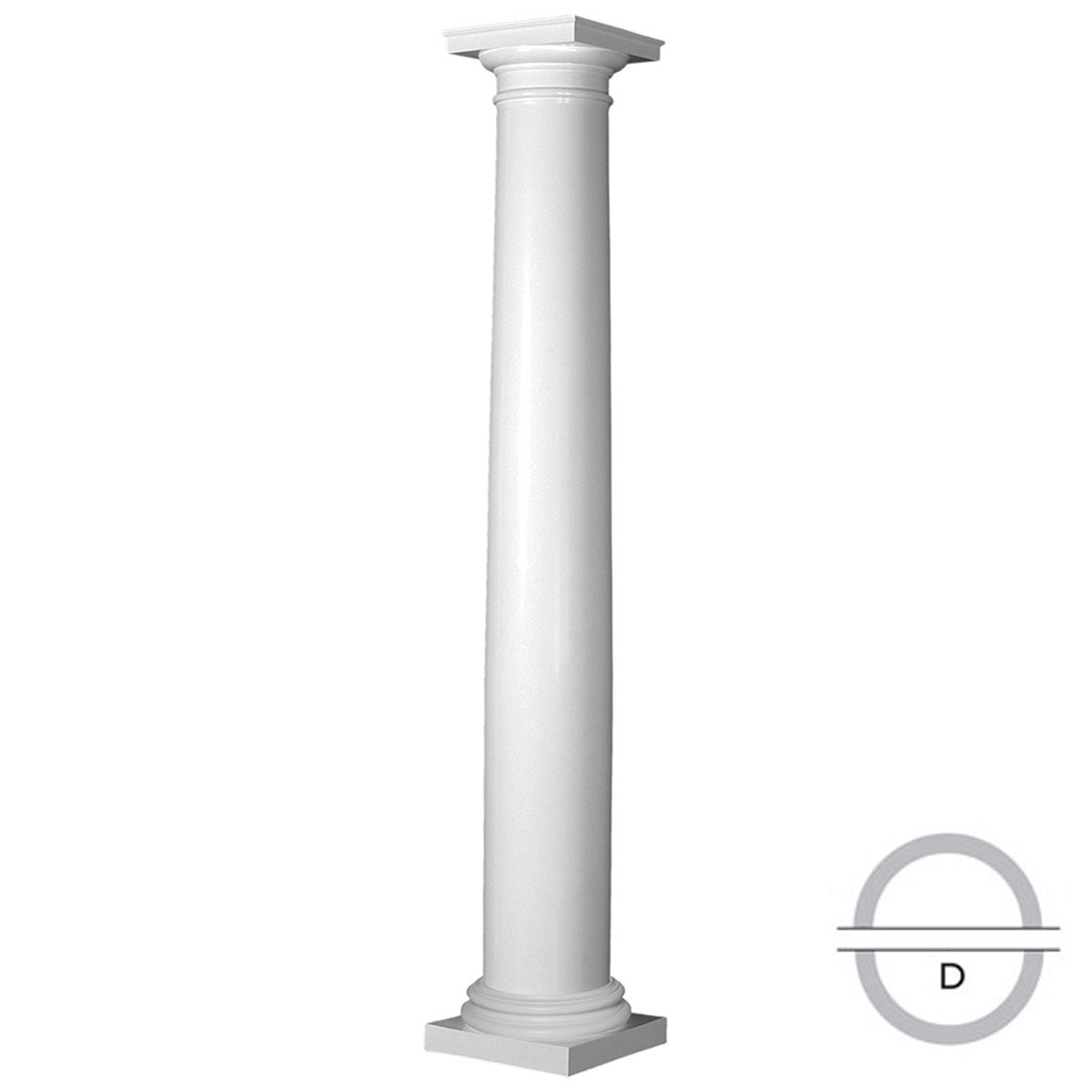 Ekena Millwork ES2418DTPSAATTU 24-Inch Dia. x 18'H Endura-Stone Column ...