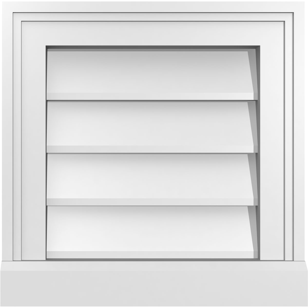 Ekena Millwork 42" X 42" Peaked Top Surface Mount PVC Gable Vent 14/12