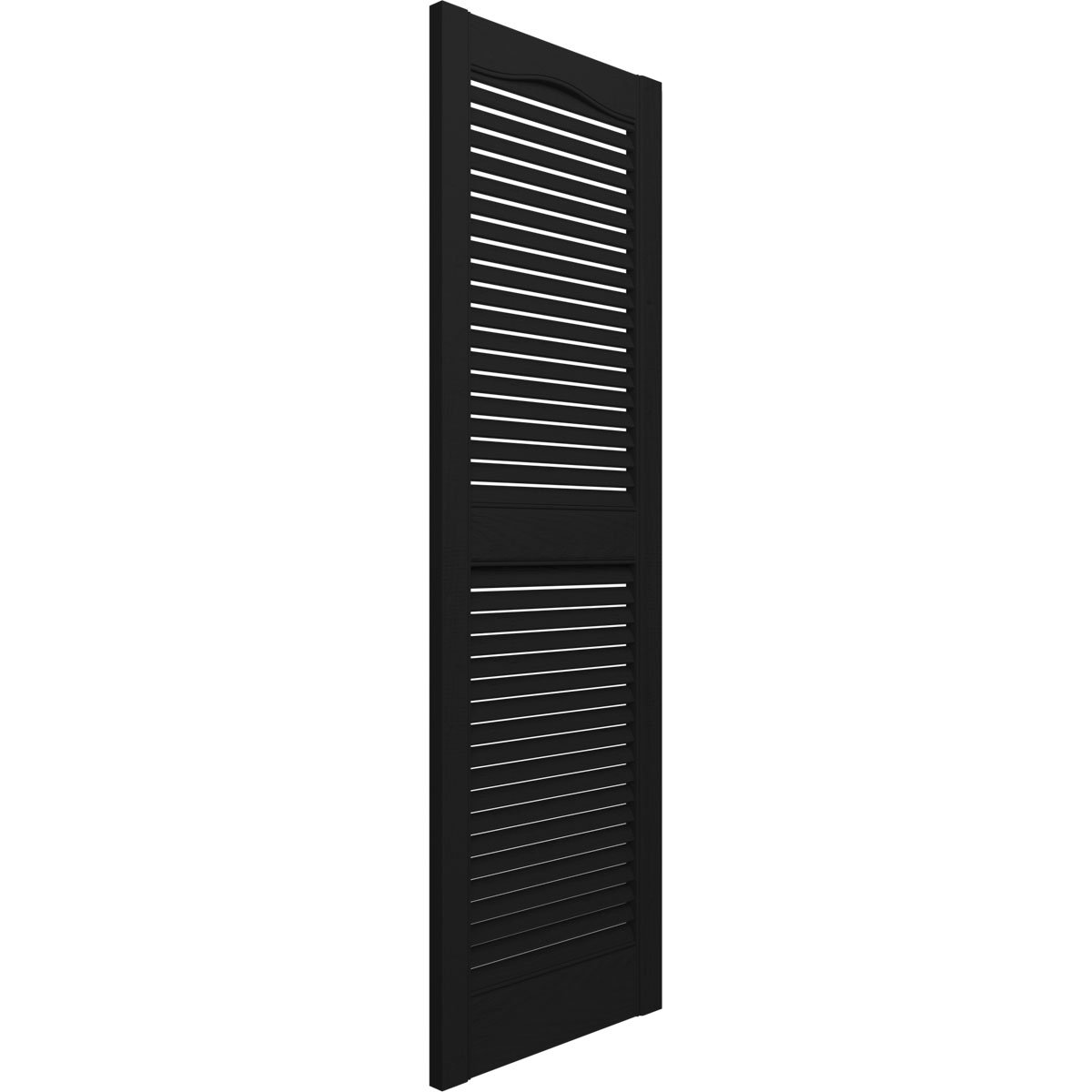 1 Pair 14.5 x 55 004 Wedgewood Blue Mid America Cathedral Open Louver Vinyl Standard Shutter
