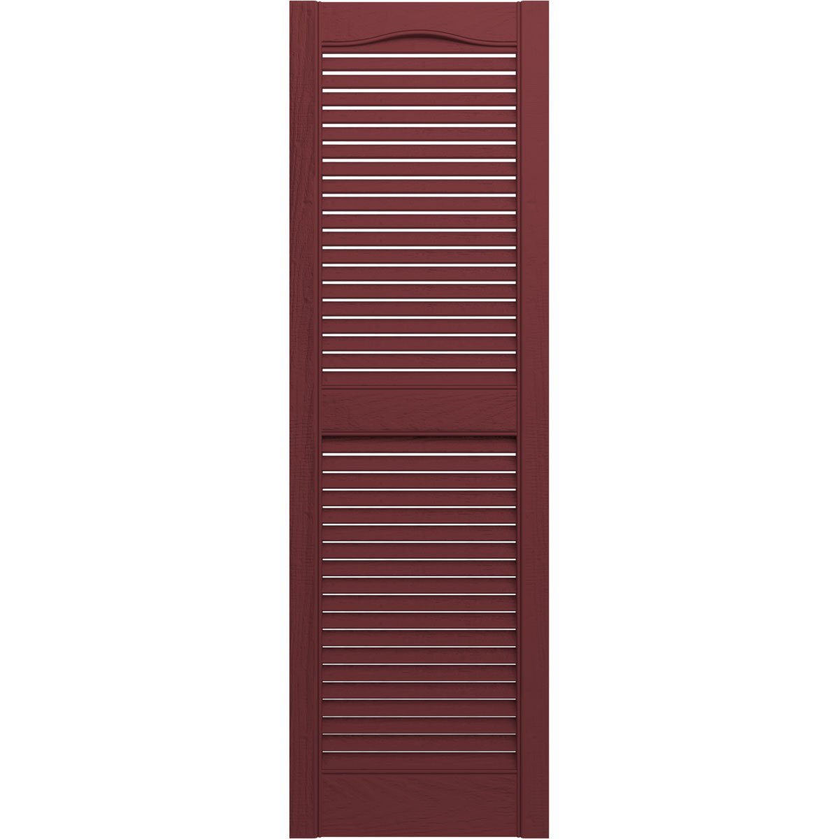 Mid America Cathedral Open Louver Vinyl Standard Shutter 1 Pair 14.5 x 43 036 Classic Blue