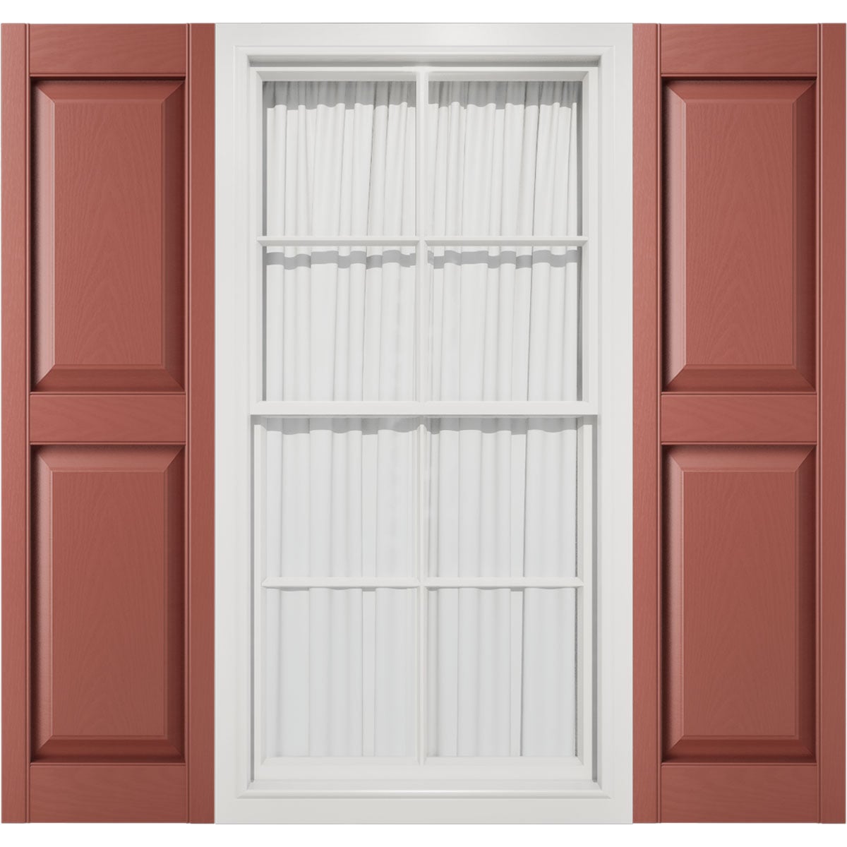 Mid America Raised Panel Vinyl Shutters (1 Pair) - Produktbild 1