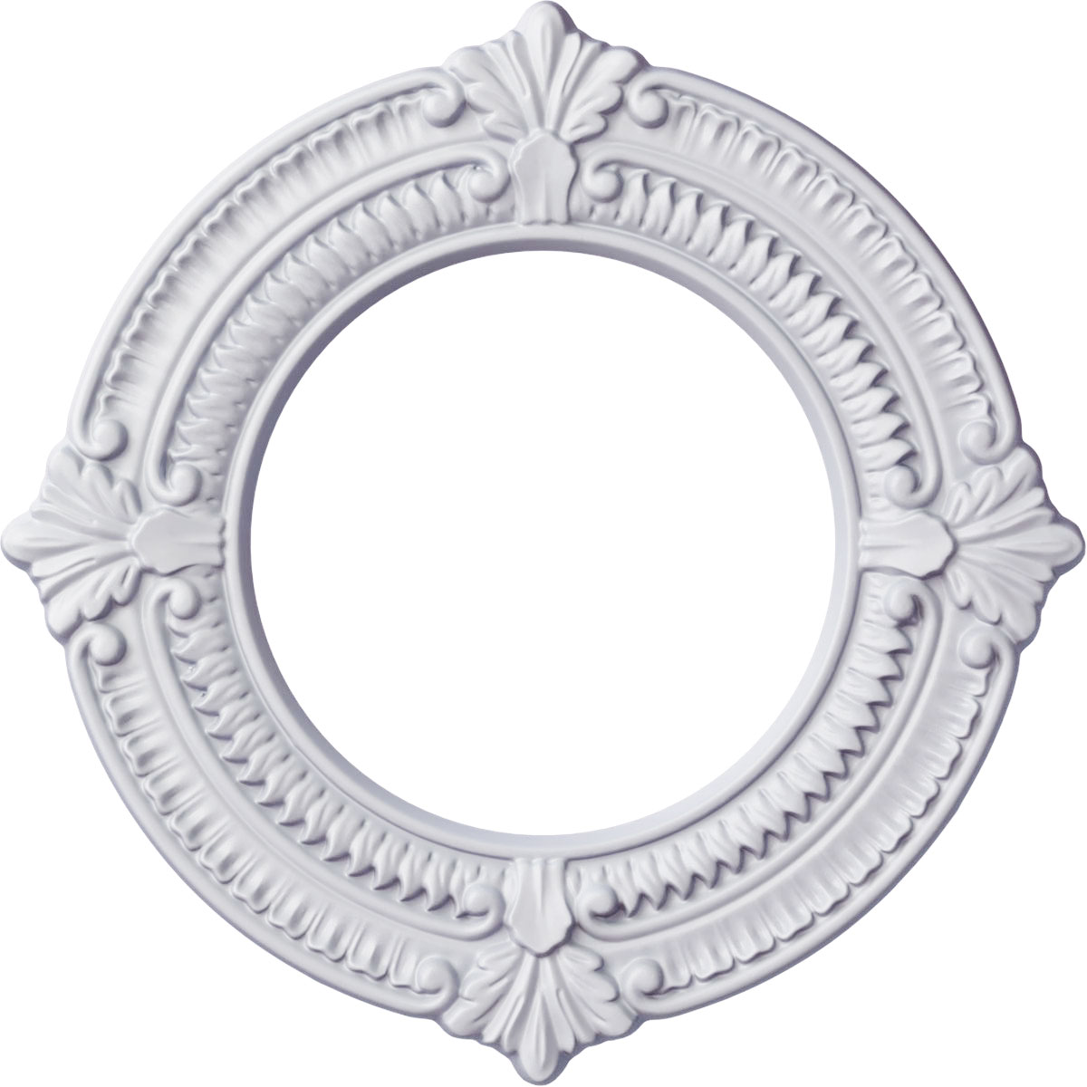 Ekena Millwork CM11AC 11 3/8" OD Acanthus Ceiling Medallion | Primed Urethane For Easy Painting & Installation - View #2