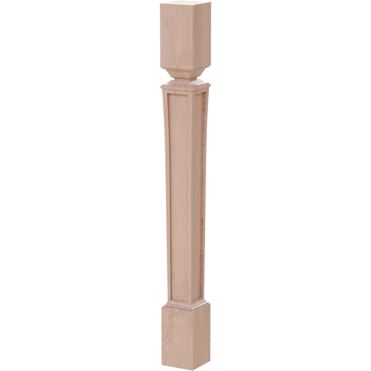 Large Brown Rounded Columns Brown Wood Products BW01250210-1 3 1/2-Inch W x 3 1/2-Inch D x 35 1/4 ...