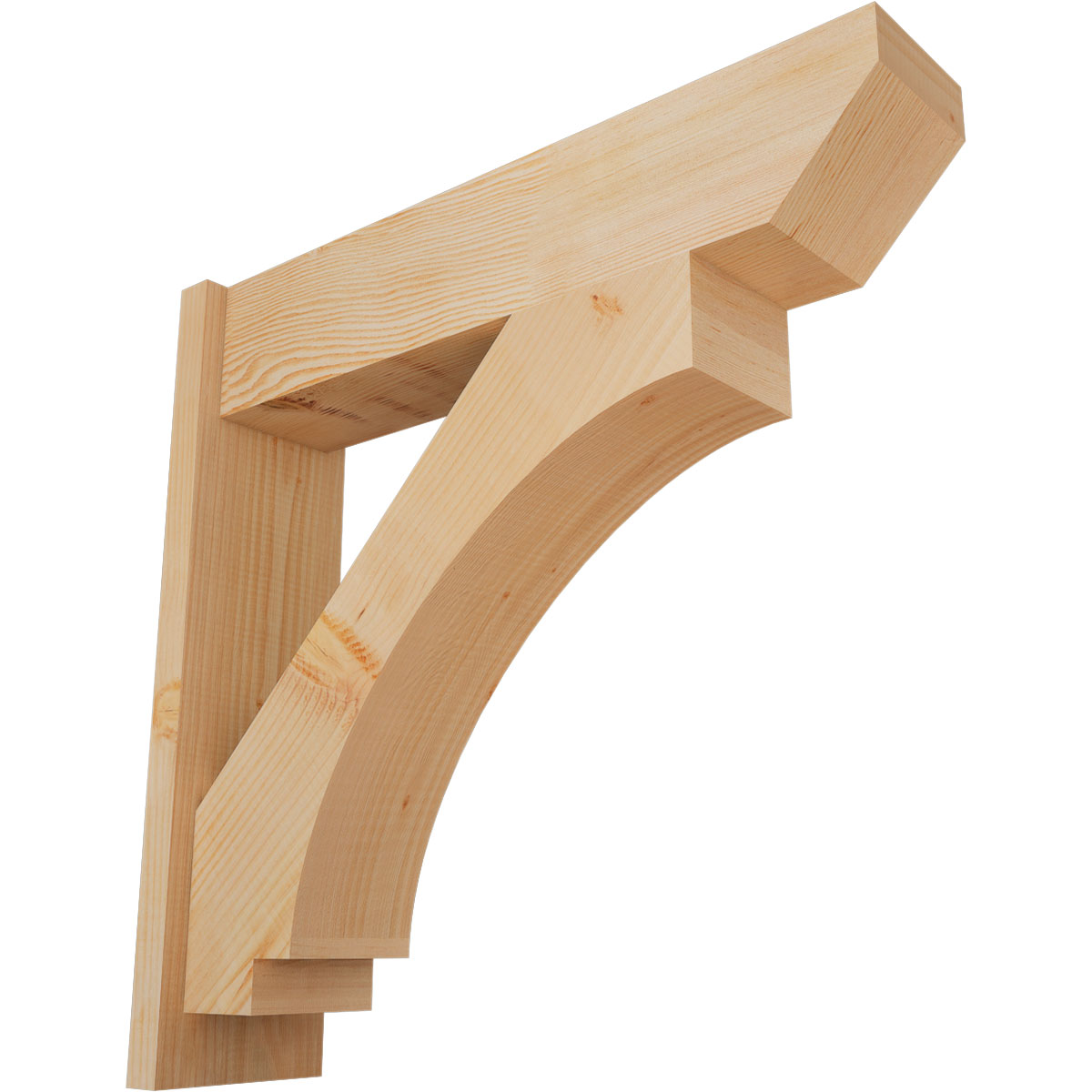 Ekena Millwork BKT02X10X10REAL-CASE-2 Reece Shelf Wood Brackets, 2 1/2 - View #8