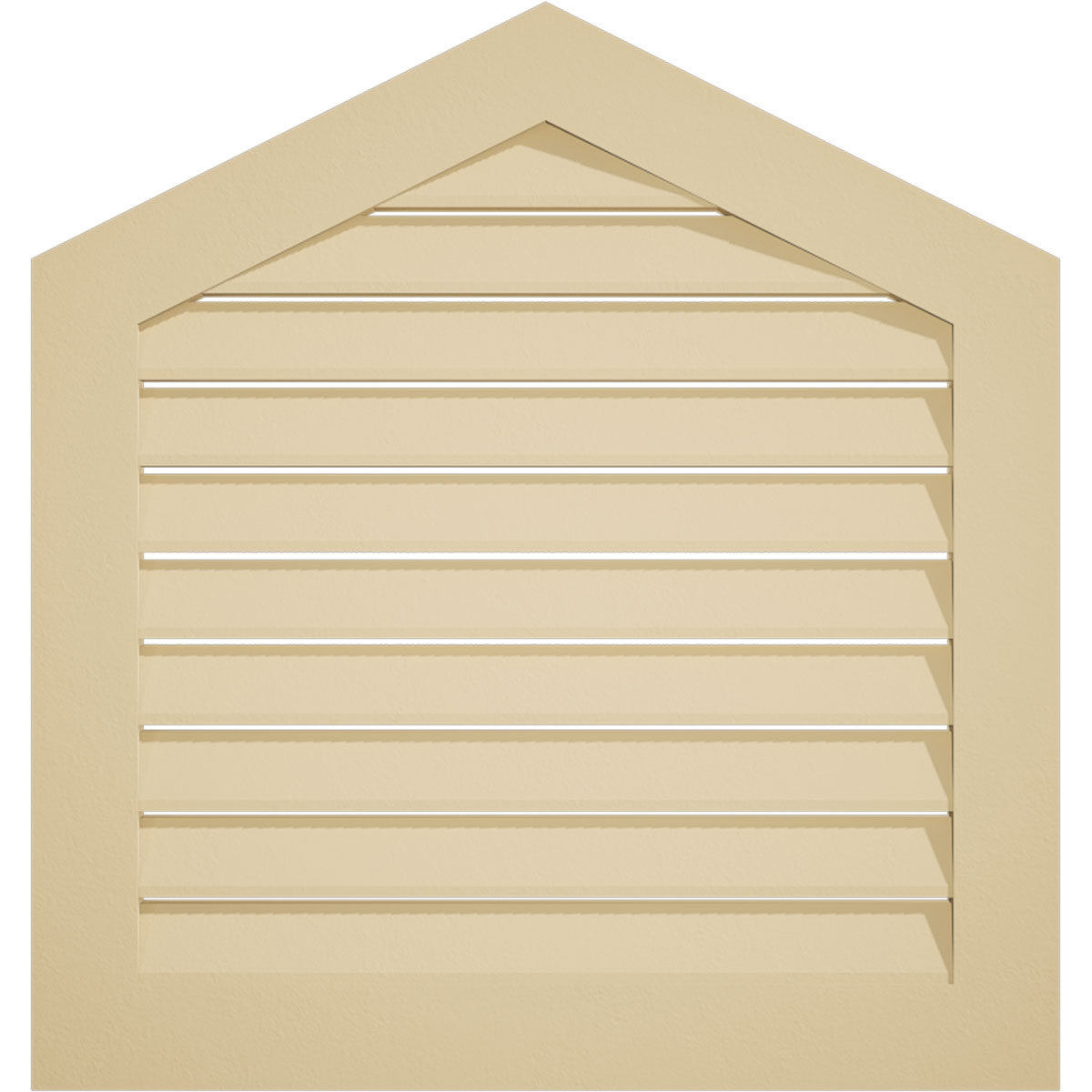 Ekena Millwork 70 In. W X 41-3/4 In. H X 2-3/4 In. P Half Round 3 Spoke Signature Urethane Combination Pediment Primed Tan Pedsc070x420hro03