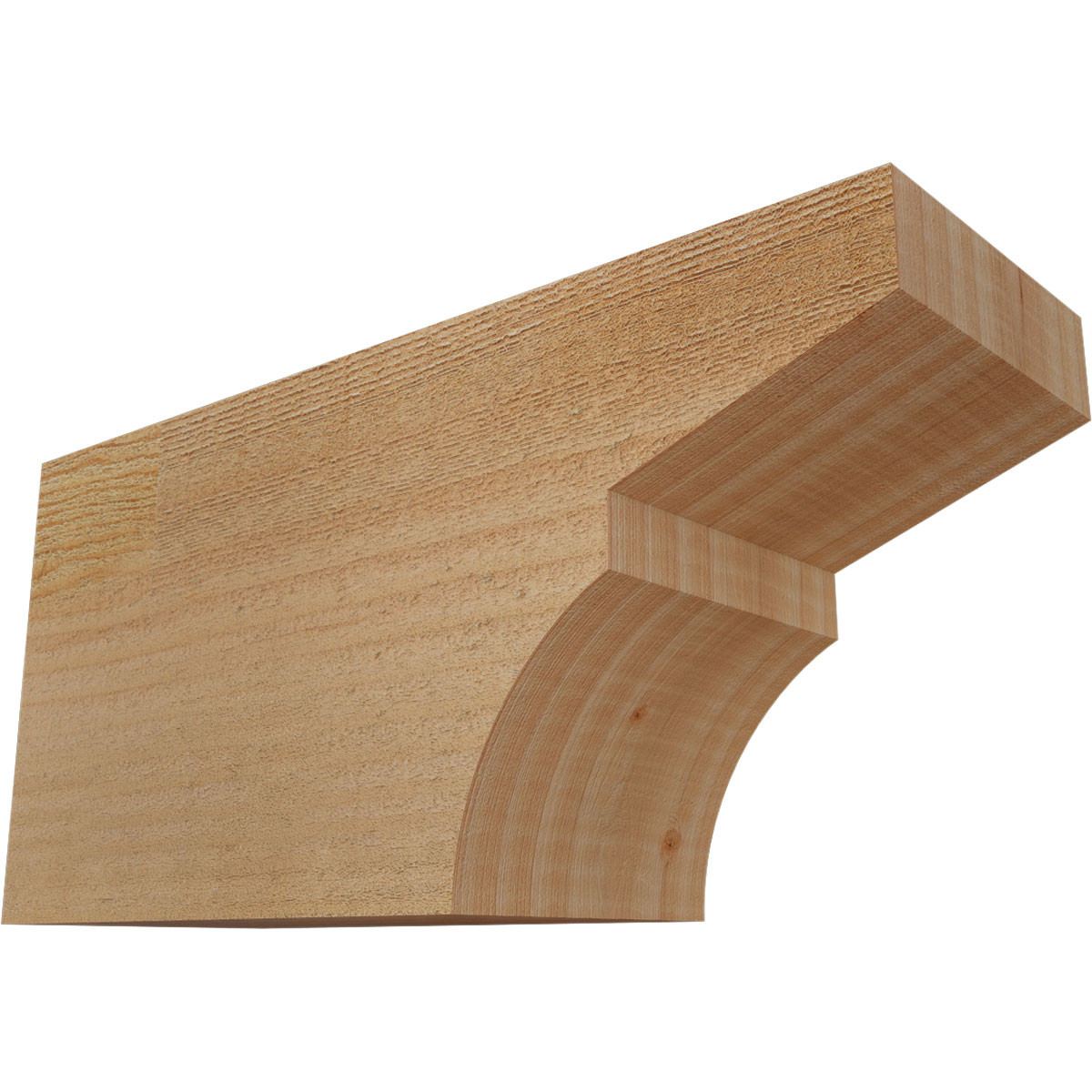 Ekena Millwork RFTMON00 Rustic Wood Monterey Wood Rafter Tail
