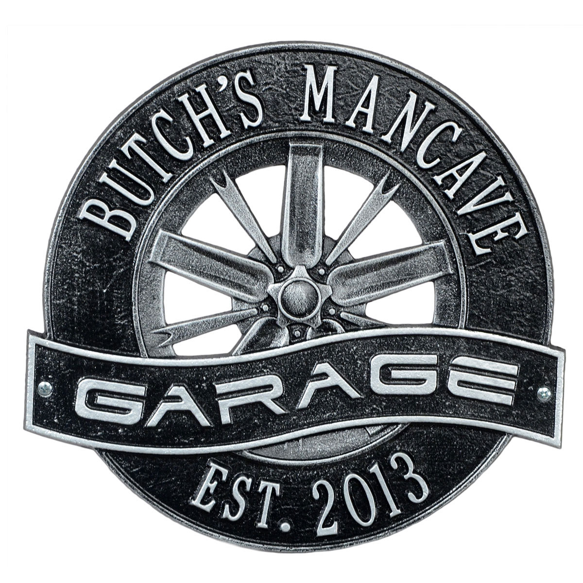 Whitehall Products LLC Racing Wheel Garage Plaque