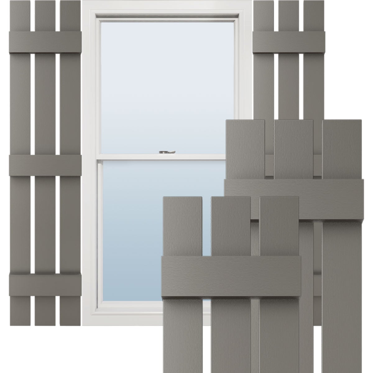 Ekena Millwork LS3C12X05200TG 12-Inch W x 52-Inch H Lifetime Vinyl