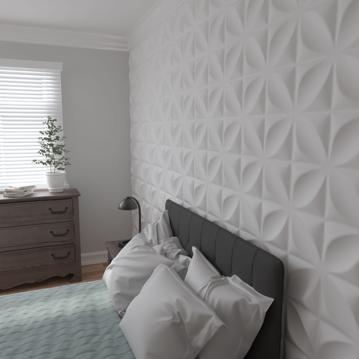 Ekena Millwork WP20X20CLWH 19 5/8 W x 19 5/8 H Classic Endura Wall Decorative 3D Wall Panel White