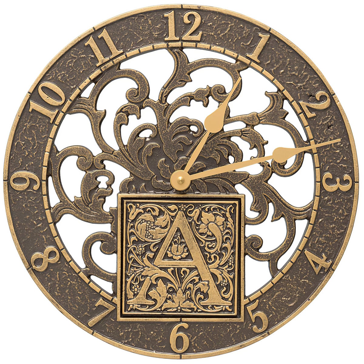 Whitehall Products LLC Silhouette Monogram Wall Clock