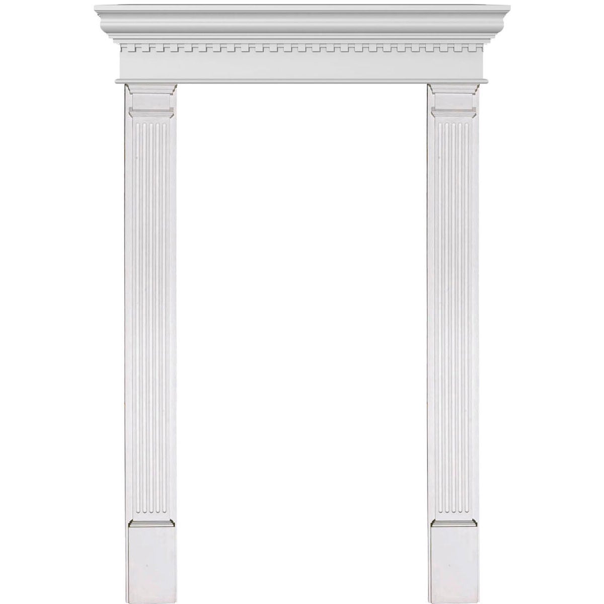 Ekena Millwork CRH12PIL07F64DE Door trim Kit for 36Inch W x 80Inch H Doors with 50Inch W x 12