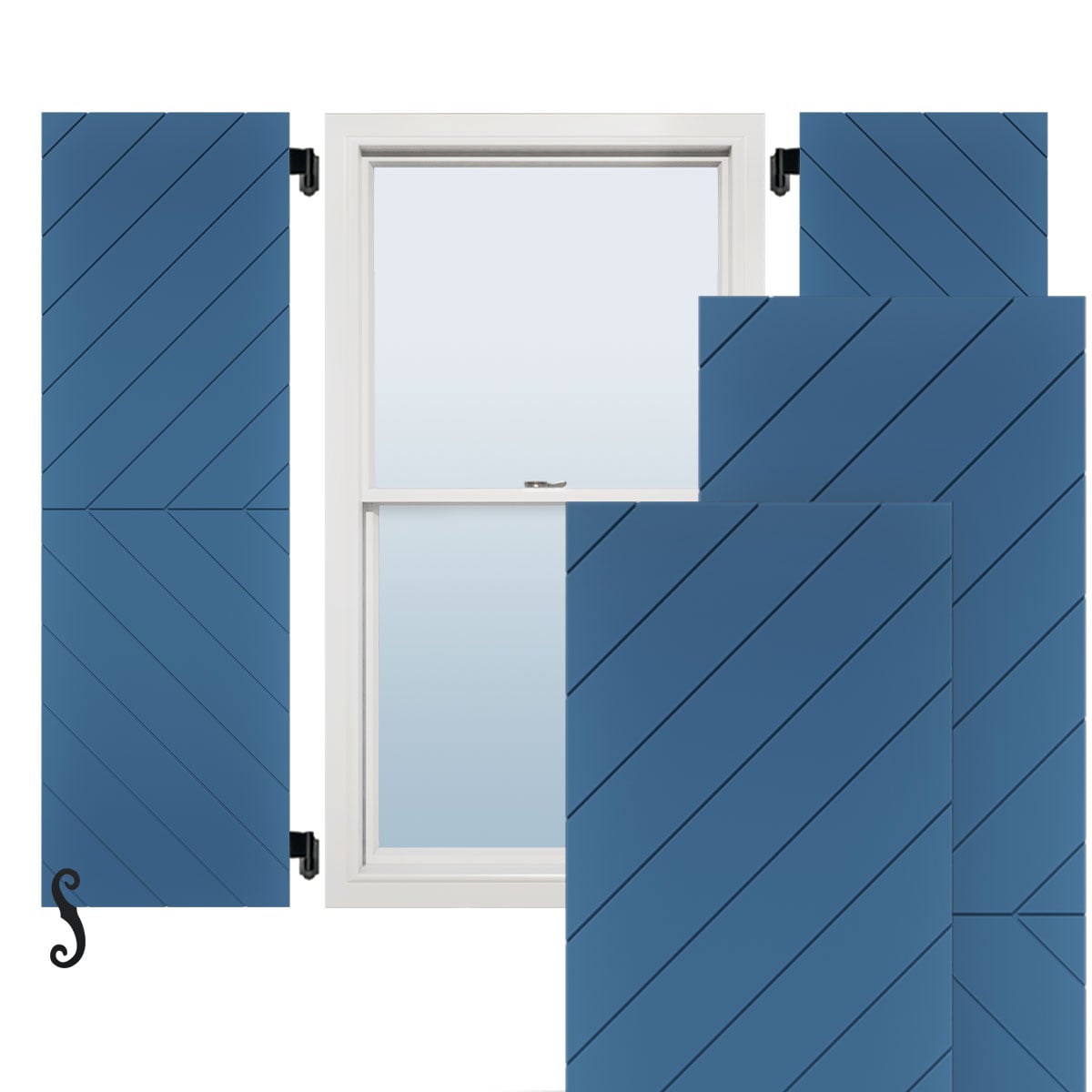 Two Panel Diagonal Slat